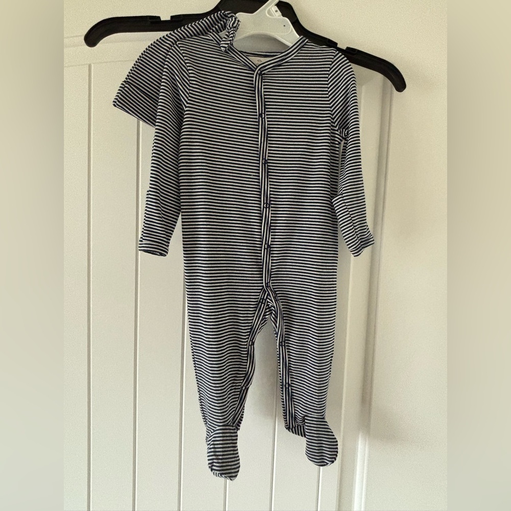 Starting Out Striped Navy and White Onesie